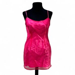 BNWT Forever 21 Vibrant Pink Slip Dress